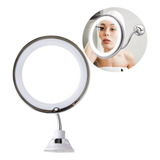 Espelho Luz Led Portátil Flexível Aumenta 5x Maquiagem Barba