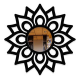 Espelho Mandala Florada Decorativo 29x29cm Moderno Acrílico