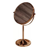 Espelho Mesa Bancada 1/5x Aumento 20cms Rose Red Gold Italy 