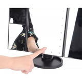 Espelho Mesa Camarim Dobrável Zoom 22 Leds Iluminação Facial