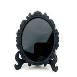 Espelho Negro Com Moldura De Mdf