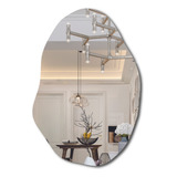Espelho Orgânico Moderno De Parede Lapidado Decorativo 70x50