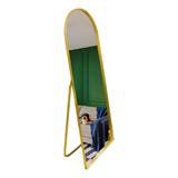 Espelho Oval Base Reta Moldura Metal 170x60 C/ Suporte Tripé