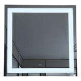 Espelho Quadrado Decorativo 90x90 Led Branco
