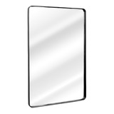 Espelho Retrô Retangular C/ Moldura Banheiro Quarto 90x60 Cm