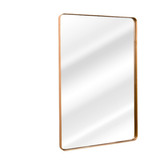 Espelho Retrô Retangular C/ Moldura Banheiro
