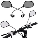 Espelho Retrovisor Bike Bicicleta C/ Refletor Retangular Par