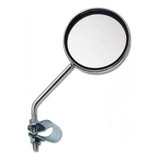 Espelho Retrovisor Bike Redondo Cromado Vintage Com Refletor
