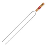 Espeto Churrasco Gaúcho Duplo 95cm Aço Cromado Profissional