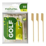 Espeto De Bambu Golf Para Hambúrguer Lanche 9cm - 500 Unid 