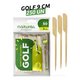 Espeto De Bambú Golf Petiscos Lanches 9 Cm - 250 Unidades