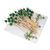 Espeto Estrela Verde 12cm Petisco Festa Buffet 100 Unid