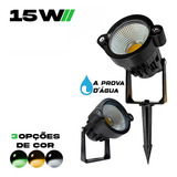 Espeto Led 15w Luminaria Jardim Prova D'água Cor Da Luz Branco-quente Cor Da Carcaça Preto Voltagem 110v/220v