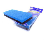 Esponja Filtrante Dupla Preta E Azul 30x12x2 Para Aquarios