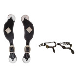 Espora Quarto De Milha Inox C/ Correia Country Nossa Senhora
