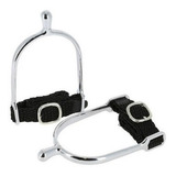 Esporas Hipismo Criança Pontas Redondas + Correias 15mm 