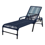 Espreguiçadeira Em Aluminio E Corda Nautica Piscina Jardim