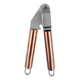 Espremedor Amassador Triturador Alho P/ Cozinha Inox Rose