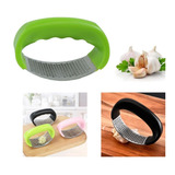 Espremedor Amassador Triturador De Alho Inox Manual Cozinha Cor Verde