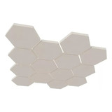 Espuma Acústica Branca Lã De Pet Hexagonal 30x2,5cm C/10 Und
