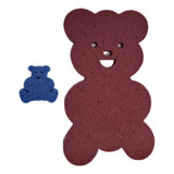 Espuma De Banheira Bebe Anti Derrapante Urso Bordô + Brinde