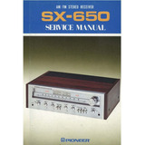 Esquema E Serviço Receiver Pioneer Sx650 Sx 650 Em Pdf