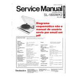 Esquema Eletric Technics Sl 1800mk2 Sl1800mk2 Sl1800 Em Pdf