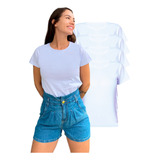 Essência E Conforto Com Estilo! Kit 4 Blusas Baby Look Fem