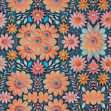 Estampa Floral Vibrante Em Tricoline 100% Algodão 50x150cm
