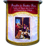 Estandarte Bandeira Família Santos Reis Catolico