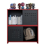 Estante Armário Gamer Escritório 2 Porta Pixel Preto Caemmun