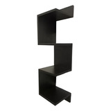 Estante De Canto De Parede Organizar Livros E Revistas Cor Preto Mdf
