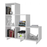 Estante Escada 6 Nichos 30x30 Mdf Branco Decoração E Livros