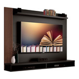 Estante Livro Painel Tv 43 32 42 50 Polegadas Sala Quarto Cor Preto Com Naturale