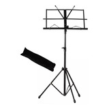 Estante Partitura C/ Bolsa Suporte Pedestal Cavalete Ferro 