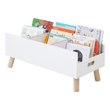 Estante Porta Livros Infantil De Chão -pé Palito-60cm-branco
