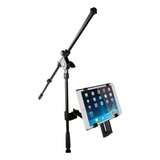 Estante Suporte P/tablet iPad Em Pedestal Tripé Microfone