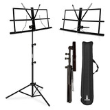 Estante Suporte Partitura Pedestal C/ Bolsa Cavalete Ferro