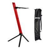 Estante Suporte Teclado Stay Slim 1100/01 Vermelho 110cm