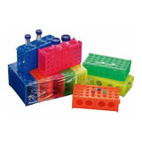 Estante Tubos 15 E 50ml Microtubos 1,5 E 2ml Rack 4 Faces
