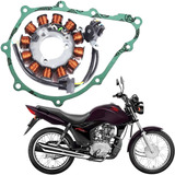 Estator Com Bobina Pulsadora+junta Honda Cg 125 Fan 2012