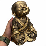 Estatua Buda Menino Meditando Sorrindo Enfeite
