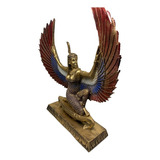 Estátua Deusa Maat - Decoração Resina Cor Dourado