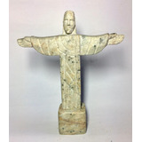 Estátua Escultura Cristo Redentor De Pedra Sabão 15cm Natu