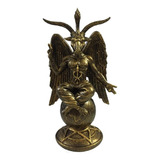 Estatua Estatueta Baphomet Resina 25cm Dourado