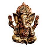 Estátua Ganesha Deus Sabedoria Sorte Resina