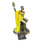 Estátua Imagem Orixá Oxum - Decoração Exclusiva Cor Amarelo