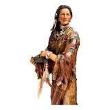 Estatua Jovem India Americana Em Resina Grande 50 Cm