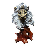 Estátua Leão Rosto - Decoração Busto