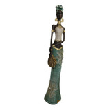 Estatua Mulher Negra Africana Decorativa